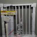 Cumbor 29.7-46" Baby Gate for Stairs, Toddler Safety Essentials for The House, Auto Close Dog Gate for Doorways, Mom's Choice Awards Winner-Easy Install Pressure Mounted Pet Gates for Dogs, White