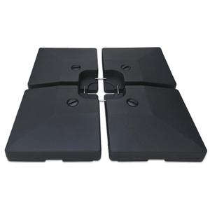C-Hopetree 4 Piece Heavy Duty Base Weights Stand for Offset Cantilever Outdoor Patio Umbrella, 356 lb with Water and Sand Mixed, Black