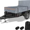 5x8 900D Dump & Utility Trailer Cover, All-Weather Protection Waterproof Windproof Cover Compatible with Big Tex PJ Load Sure-Trac and Diamond C Trailer