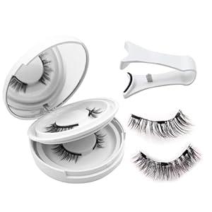 Ginani Magnetic Lashes, Magnet Eyelashes with Applicator Natural Look, No Glue o Liner Needed Reusable Eyelashes Kit for Women Daily Use(Natural+ Fuller)