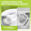 Toilet Brush and Holder Set, Toilet Bowl Cleaner Brush White, Scrubber Brush for Bathroom, Rv, Bathtub, Litter Box, Waste Bin