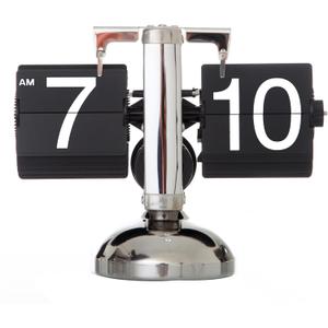 Flip Clock,Retro Flip Down Clock Mechanical Digital Flip Desk Clocks Internal Gear Operated Flipping Down Clocks Battery Powered for Home Office Dcor