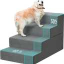 YENING Large Dog Stairs for High Beds - 24 Inches Tall Extra Wide Pet Steps for Large Dogs to Get on Bed 4 Deep Step for Couch