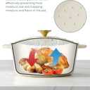 Enameled Cast Iron Dutch Oven - 6QT Pot with Lid & Cotton Potholders - Heavy-Duty Cookware for Braising, Stews, Roasting, Bread Baking, Oven Safe up to 500 F & Across All Cooktops, Cream White