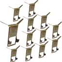 QCAA Steel Brick Hanger, in Antique Brass Color, 12 Pack, Made in Taiwan