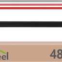 Haipeel 48 Inch Ceiling Fan Downrod Accessories with Extended Cord, 4 FT Black Downrod for Ceiling Fan, 1 Inch Outside Diameter for a Wide Range of Fans Not Threaded (Black)