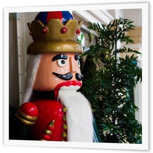 3dRose ht_205627_3 USA, Florida, Palm Beach, Worth Avenue, Large Nutcracker Statue Iron on Heat Transfer, 10 by 10"