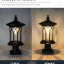 Solar Post Lights Outdoor Waterproof, Dusk to Dawn Solar Lamp Post Light Fixture E26 Base Socket, IP44 Waterproof Post Lights Outdoor Solar Powered for Pathway, Driveway, Lawn, KL235SPL10-1, 1 Pack