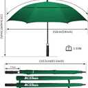ACEIken Golf Umbrella Large 58/62/68 Inch Automatic Open Golf Umbrella Extra Large Oversize Double Canopy Vented Umbrella Windproof Waterproof for Men and Women (Dark Green, 68 inch)