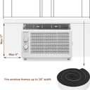 BEWAVE Window Air Conditioner Insulation Foam Panels, AC Side Surround Panels Kit with Top Seal Strip for AC Unit Indoor 2 Pack