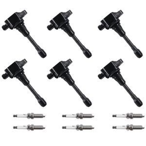 UF550 6Set Ignition Coil Pack Iridium Spark Plugs for 2007-2019 Infiniti EX35 G25 G35 M35 M35h Q50 Q70 QX60 2.5L 3.5L V6, Nissan 350Z Altima Maxima Murano Pathfinder Quest 3.5L V6, Replace C1670