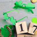 JOYIN 12 PCS St. Patricks Day Sunglasses Shamrock, St Patrick Accessories Shamrock Glasses Clover Eyewear, St Patrick Party Favor Supplies