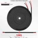 NAOEVO 18 Gauge Wire 2 Conductor Electrical Wire, 18 AWG Stranded PVC Cord, 12V Low Voltage/Tinned Copper/Flexible Cable for Automotive Wiring, Lamp Cord, Marine Cable (100FT)