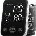 Blood Pressure Monitor Upper Arm Machine Accurate Adjustable BP Cuff Kit Led Backlit Display 2 Users 240 Sets Memory Includes Storage Bag Black