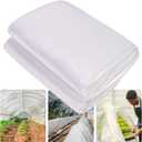 6 Mil Clear Greenhouse Plastic Sheeting,Transparent Plastic Film for Greenhouse, Resistant Polyethylene Film for Farm,Garden (6.5ftx9.8ft)