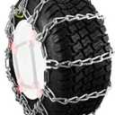 Security Chain Company 1060456 Max Trac Heavy Duty Zinc Traction Tire Chains, Designed for Snow Blowers and Garden Tractors in Snow, Ice and Mudd, Set of 2