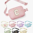 Birthday Gifts for Women - 30th 40th 50th 60th 70th Birthday Gifts for Mom Daughter Her Friend Sister Girlfriend, Personalized Gifts Christmas Gifts, Initial Belt Bag Crossbody Bags, Pink C