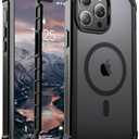 Jaroco Magnetic for iPhone 13 Pro Max Case, Compatible with MagSafe, Military Grade Drop Protection, Heavy Duty Protection, Non-Slip, Shockproof 2-Layer Durable Bumper Phone Case 6.7''-Black
