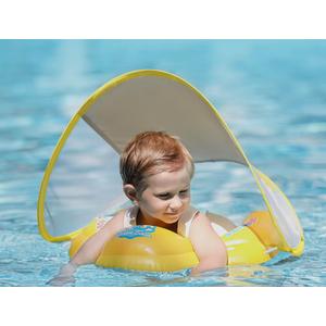 Baby Pool Float with Canopy  UPF50+ Sun Protection  312Month Swim Floaties