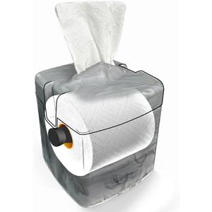 Tissuecaddy Life Hack Toilet Paper Dispenser - Money Saver Alternative to Tissue Box and Tissue Box Holder | Home, Bathroom, and More - Grey Granite (Single Pack)