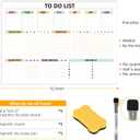 To Do List Planner Dry Erase Magnetic Schedules Chores Plan Whiteboard for Refrigerator-Daily Weekly and Monthly To Do List Checklist Planner Board for School, Home, Office