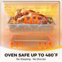 HONGBAKE Deep Baking Pans Set for Oven, Nonstick Rectangle Sheet Cake Pans for Baking, 13/11/9 Inch Rectangular Oven Tray for Cooking Brownie Lasagna, Stackable Multi-Depth Bakeware, Golden