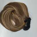 BARSDAR Wrap Around Straight Ponytail Extensions - 26 Inch Long Straight Ponytails for Women, Clip in Ponytail Hair Extensions Synthetic Pony Tails Hairpieces - Chocolate Brown with Highlights