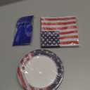 Grencian American Flag Patriotic Party Supplies Veterans Day Patriotic Paper Plates and Napkins USA Flag Themed Disposable Tableware for Veterans Day 4th of July Party Decorations Serve 24