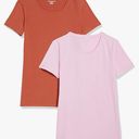 Amazon Essentials Women's Classic-Fit Short-Sleeve Crewneck T-Shirt, Multipacks XL 2 PCS