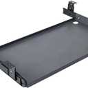 Sliding Under Desk Keyboard Tray Slide Out Keyboard Holder Drawer Heavy-Duty Office Desk Extender Platform Pull Out Desktop Sliding Computer Tray for Keyboard Drawer Under Desk Shelf-Metal, Large