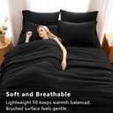 CozyLux Oversized King Comforter Set Black, 7 Pieces Bed in a Bag Comforter Set with Sheets, Soft Bedding Sets with Down Alternative Comforter, Fitted Sheet, Flat Sheet, Pillow Shams and Pillowcases