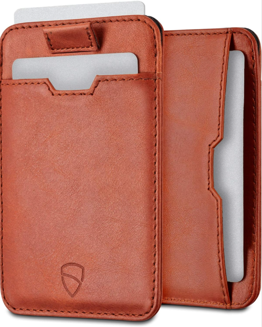 Vaultskin CHELSEA Mens RFID Blocking Slim Leather Card Wallet - Minimalist Front Pocket Cardholder