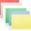 Thirteen Chefs 20 x 15 Inch Color Coded Cutting Boards - Set of 6 White, Red, Green, Blue, Yellow, Brown - 1/2" Thick HDPP Plastic for Food Service