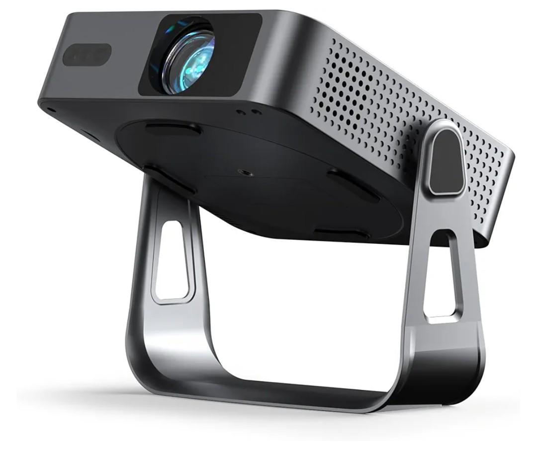 Officially-Licensed APP & Native 1080P】Thinnest 1.81" Smart Mini Projector with WiFi and Bluetooth, Auto Focus & Keystone Portable Outdoor Projector, VOPLLS 4K Support Home Movie Projector