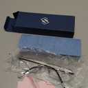 Frameless Progressive Multifocal Reading Glasses Diamond Cut Photochromic Sunglasses Titanium Progressive Readers (Black), 1.0