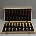 15" x 15" Magnetic Wooden Folding Chess Set with 2 Extra Queens, Handmade Game Board Interior for Storage for Adult Kids Beginner Large Chess Board