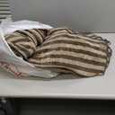 18 Pcs Brown Cabana Stripe Family Towels Set with Hanging Loop-6 Bath Sheets,6 Hand Towels,6 Washcloths Ultra Soft Bathroom Towel Highly Absorbent Quick Dry Shower Towel for Beach Chair,Spa,Gym,Hotel