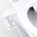 DCET Bidet Attachment, 0.23" Ultra-Slim No Gap Design, Non-Electric Self-Cleaning Bidet with Dual Nozzles (Rear & Feminine Wash), Adjustable Pressure, Tool-Free Installation