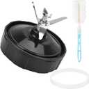 7 Fins Blender Blade Replacement Parts Compatible with Ninja Blender Top Lid Accessories for Ninja Auto iQ BL682-30 BL642-30 BL450-30 BL482-30 BL687CO-30 ect. (Black)