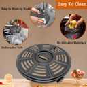 5.5QT Air Fryer Crisper Tray for Ninja AF161 5.5 Quart Air Fryers, Upgraded Air Fryer Grill Pan Crisper Plate Rack Insert Grate Grid Shelf for Ninja Air Fryer, Nonstick, Dishwasher Safe