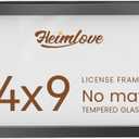 4x9 Aluminum Picture Frame,4 x 9 Business License Certificate with Real Glass,Tabletop Display,Mounting Horizontally or Vertically Decor for Wall-1Pack
