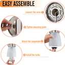 Wall Sconces Set of 2, Brushed Nickel Vanity Lights for Bathroom, Modern Wall Light Fixtures with Rotary Switch, Wall Mount Light with Frosted Glass, Farmhouse Wall Lamp for Bedroom Living Room