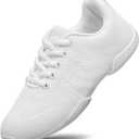 Girls White Cheerleading Shoes Lightweight Competition Tennis Shoes Women Hip Hop Gymnastics Dance Sneakers (9.5 Toddler)