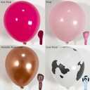 Pink & Rose Gold Cow Print Balloon Arch, Disco Boot Foil Balloons, 111Pcs Cowgirl Bachelorette Party Decorations Kit - 'Lets Go Girls' Banner - Perfect for Last Rodeo, Western, & Bachelorette Parties