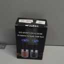 XinXu Gravity Electric Pepper and Salt Grinder Set, Adjustable Coarseness, Battery Powered with LED Light, One Hand Automatic Operation, Black -2 Pack