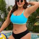 American Trends Plus Size Bikini Top for Women Large Bust Swim Tops Sports Swim Bra with Strong Support, XL