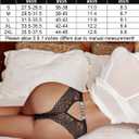 Avidlove Women Sexy Panties Lace Cheeky Panty Rhinestone Bikini Underwear 1-4 Pack (Black, S)