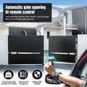 JUJIANG C01 Automatic Gate Opener with Remote Complete Kit for Swing Gate Up to 440lb 12FT per Arm, Electric Gate Openers Light Duty Dual Swing Gate Openers Automatic Gate Motor 40W AC Powered