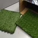 XLX TURF Artificial Grass Tiles Interlocking Outdoor Turf 12"x12" 18 Pack