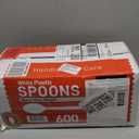600Pack Disposable Plastic Spoons Bulk White Heavy Duty Plastic Teaspoons - Value Pack Cutlery Set For Parties, Restaurant (600SPOONS)